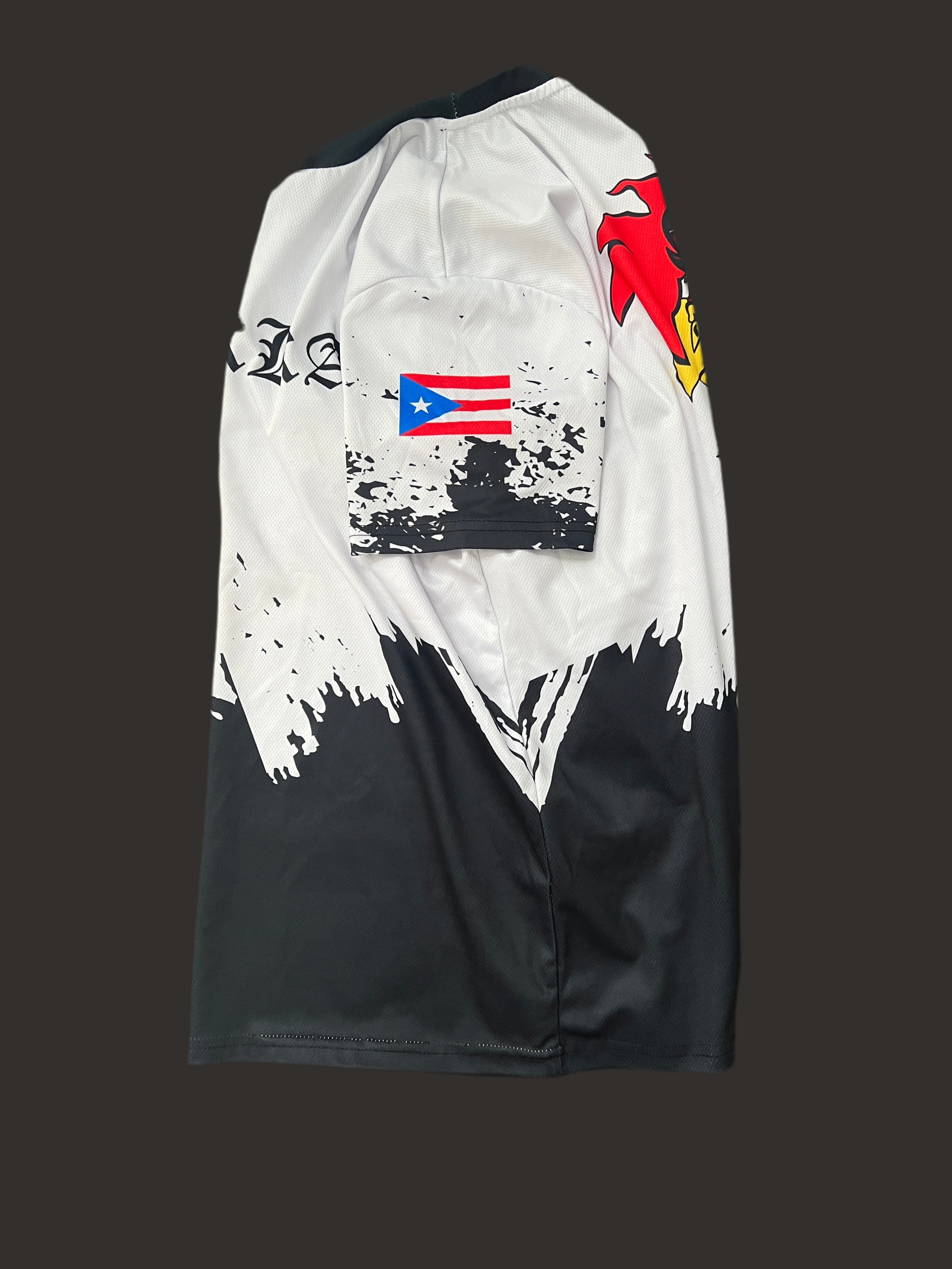White & Black PEKKA workout/athletic shirt