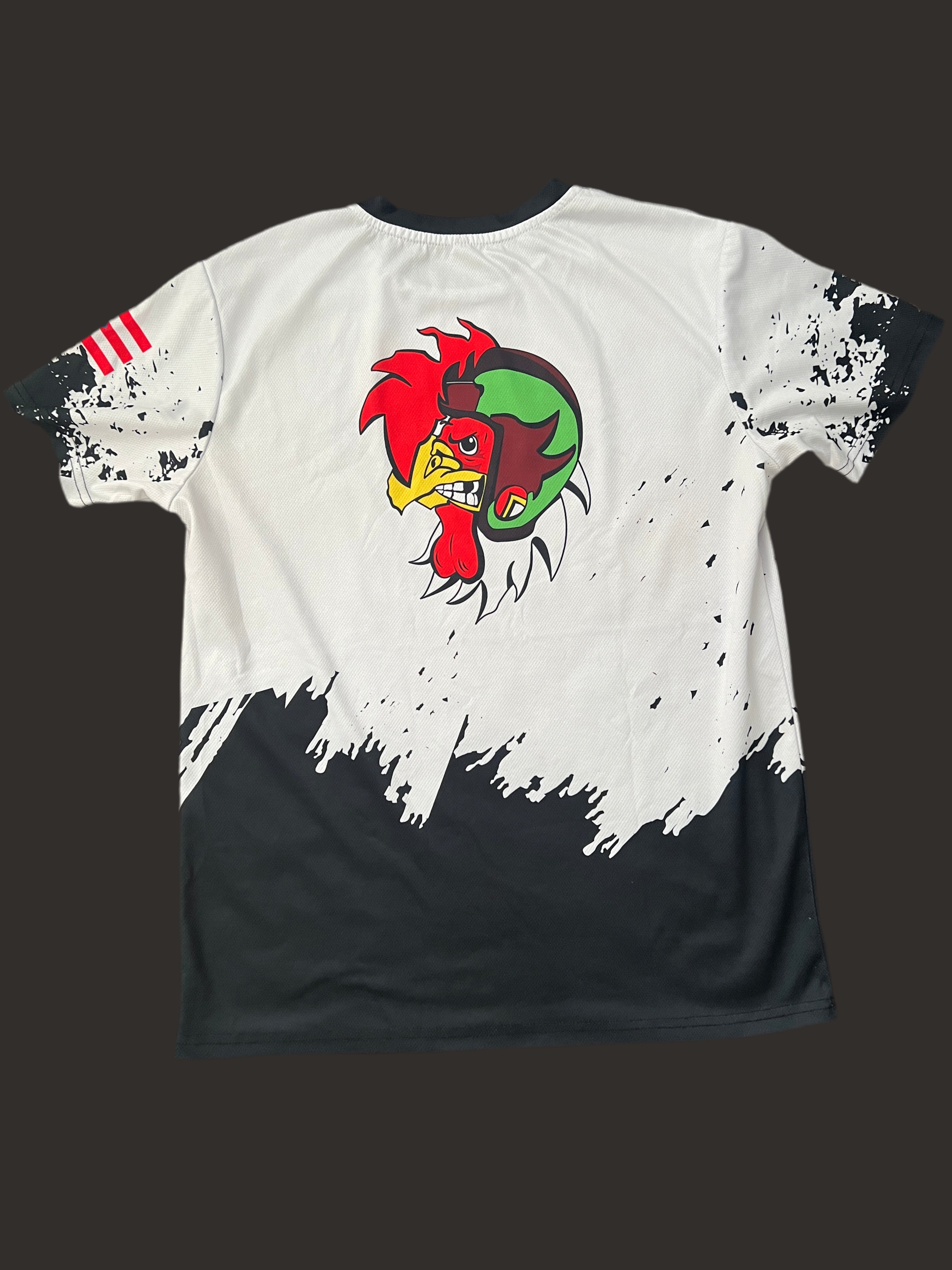 White & Black PEKKA workout/athletic shirt